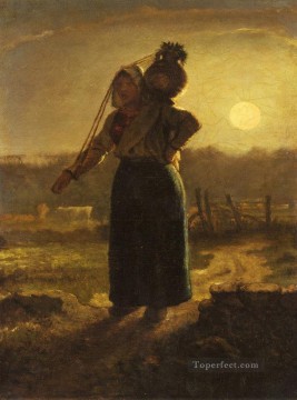 ノーマン・ミルクメイド バルビゾン 自然主義 リアリズム 農民 ジャン・フランソワ・ミレー Oil Paintings